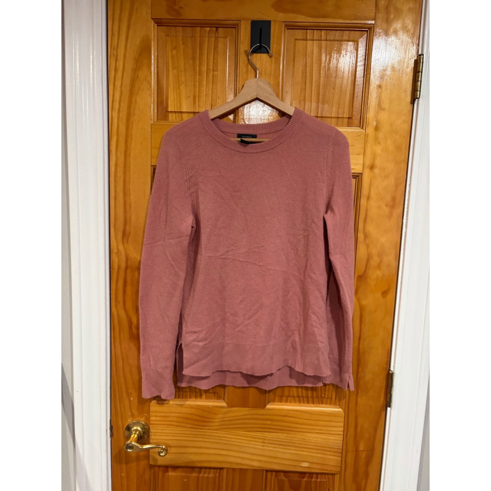 Halogen 100% Cashmere Crewneck Sweater Dusty Pink Size S